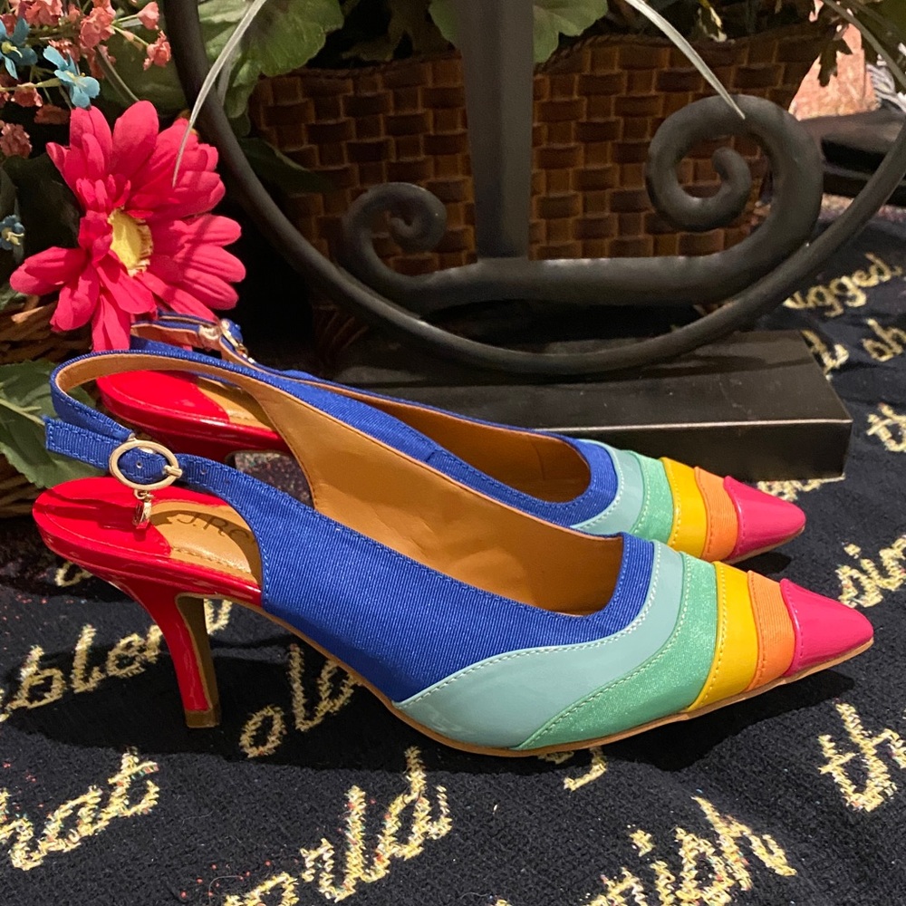 J.Renee Multicolor Slingback Heels